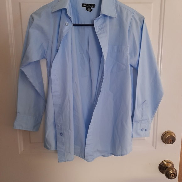 George Boys Light Blue Dress Shirt | Size L (10–12) | Back-to-School Essential - Picture 1 of 4